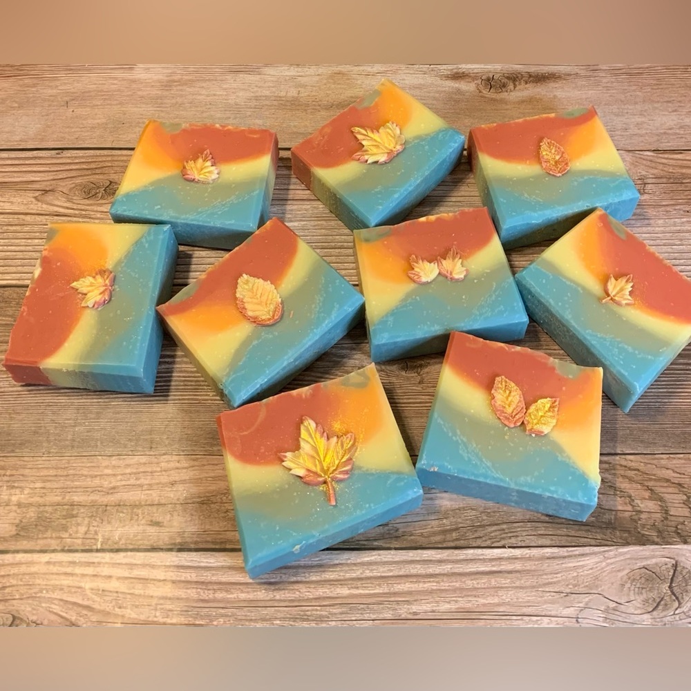 Hand Crafted Artisan Soap in Rich Colors Perfect for Thanksgiving and Beyond - Picture 3 of 9